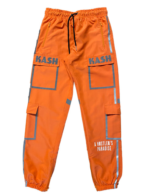 "Flash" Cargo Joggers in Orange - Kash Clothing 