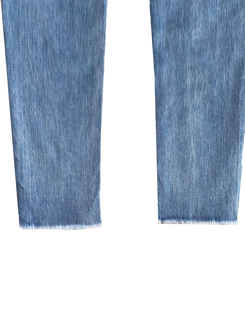 "Warp" Rhinestone Denim in Blue Wash - Kash Clothing 