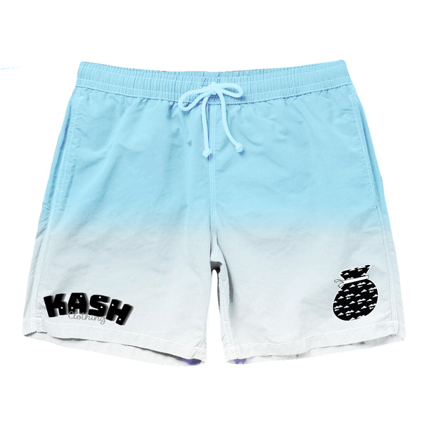 "Faded Cloud" Trunks in Powder Blue - Kash Clothing 