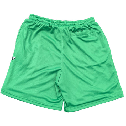 "Flame On" Mesh Shorts in Green - Kash Clothing 