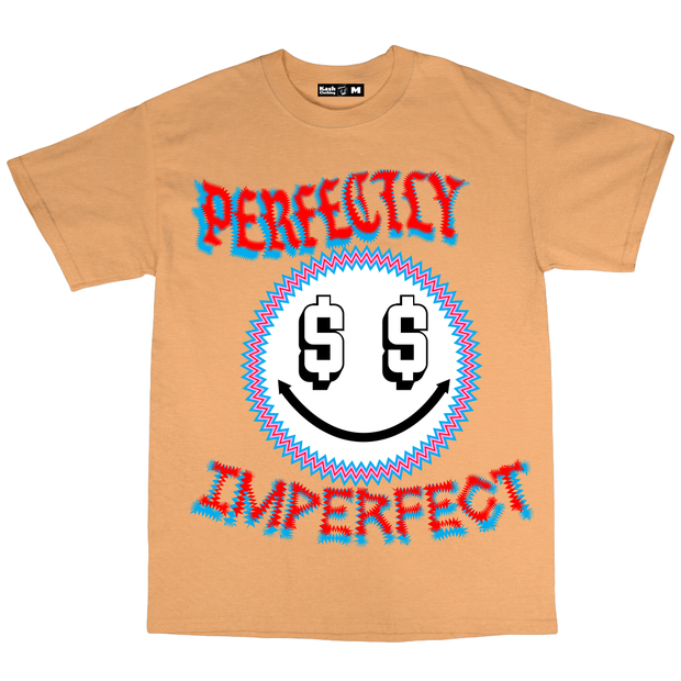 "Imperfect" Tee in Tan - Kash Clothing 
