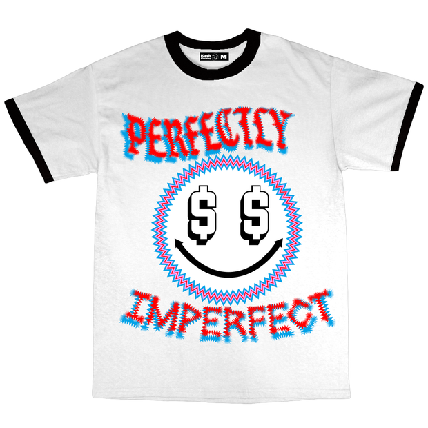"Imperfect" Tee in White - Kash Clothing 