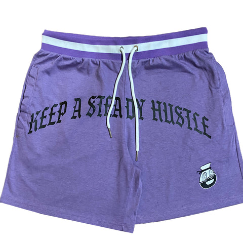 "Steady" Cotton Shorts in Lavender - Kash Clothing 
